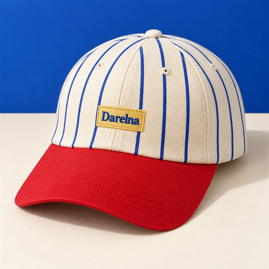 Darelna Varsity Stripe 6-Panel closed product view